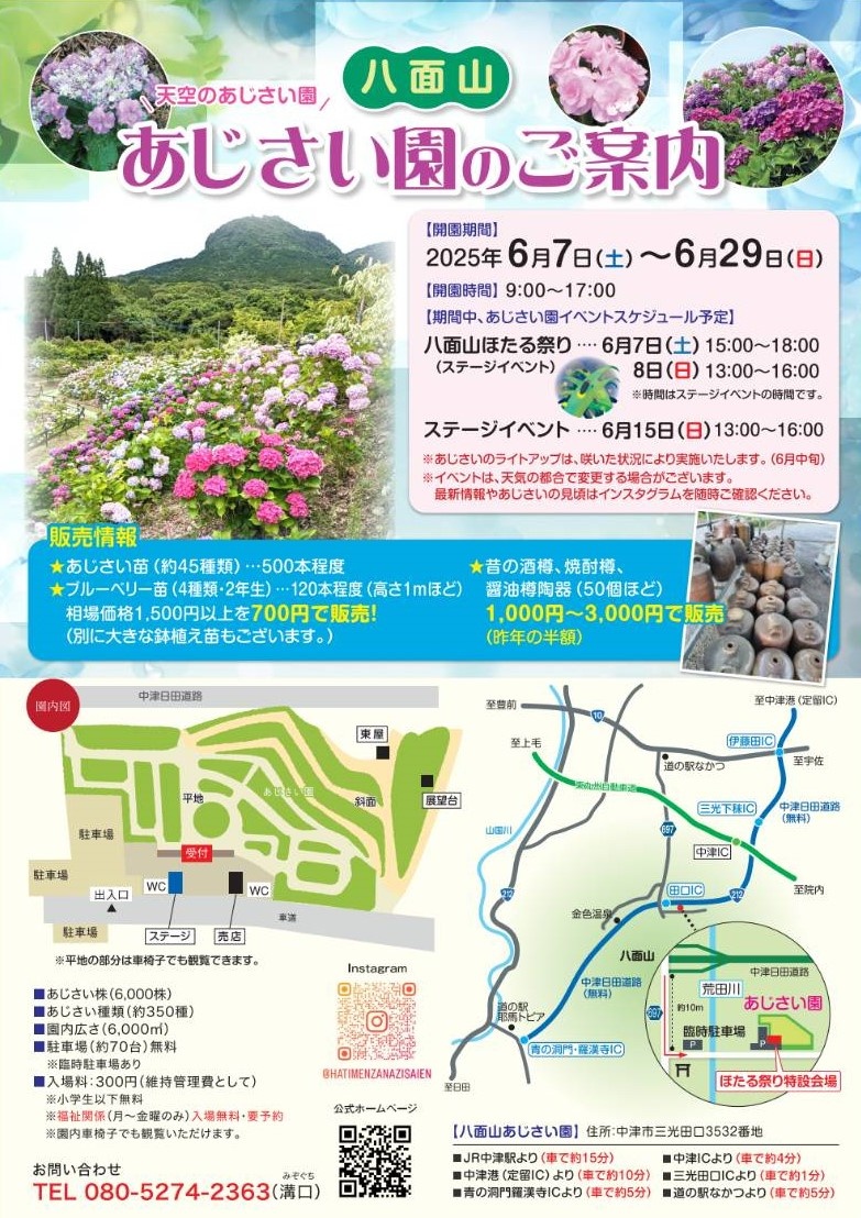 第4回（2025年）八面山あじさい園オープンしますのアイキャッチ画像